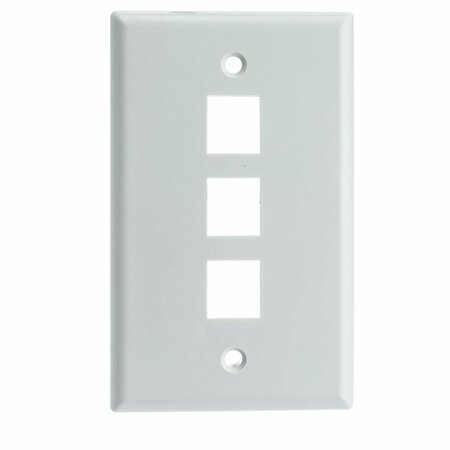 CABLE WHOLESALE Dual Gang Decora Wall Plate 2 Hole - White 302-2-W
